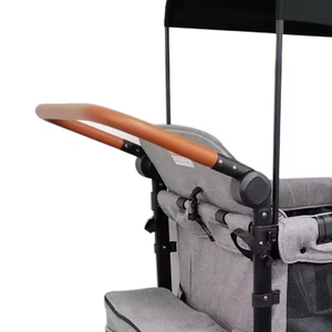 Hoge Kwaliteit Dubbele Steel Stalen Frame Kinderwagen Opvouwbaar Grote Ruimte Vier Zits Ademende Baby Wagon - Product Image 4
