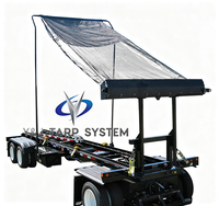 Système de bâche hydraulique à portique élévatrice à déploiement automatique, kit de bâche monté sur châssis pour camion benne à crochet pour le transport de déchets et la conformité aux normes