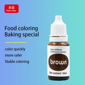 Edible Coloring Brown Halal Food Colour Liquid Hot Sale Food Dye For Cake Coloring Edible Colorant