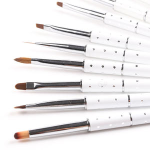 Zzdts — stylo à ongles en pierre, ensemble de couleurs, haute qualité, personnalisé, série blanche à rayures, ombrage, en gel de kolinsky, brosse <span class=keywords><strong>pour</strong></span> nail art - Product Image 5