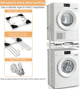 Kit de superposition pour lave-linge et sèche-linge manuel avec conception gain de place pour un usage domestique - Product Image 6