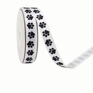 Ruban gros-grain motif patte et os, 1/1,6 cm, 10 yards, pour colliers d'animaux et emballages cadeaux – Adorable pour les amoureux des animaux - Product Image 3