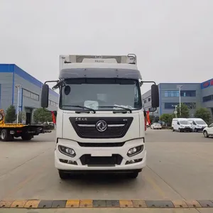 Dongfeng Cold Trucks Bevroren Vrachtwagens Voor 10ton Vis Zeevruchten Vlees Transport Met Thermoking Koelkast