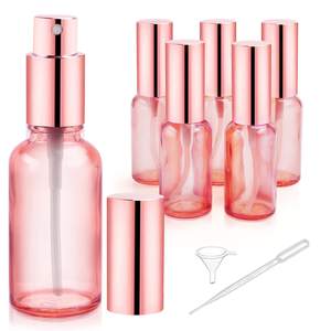 Botellas de Spray de Vidrio para Perfume, Atomizador de Niebla Fina, Cabezal Dosificador Color Oro Rosa, Envases para Líquidos, Envases Rosados para el Cuidado de la Piel - Product Image 1