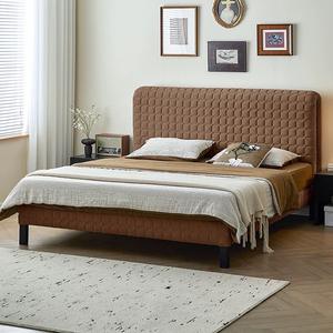 Nouveau lit en tissu pour meubles de chambre Lit double king en tissu de style moderne pour la maison Utile - Product Image 1