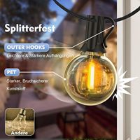 Guirlandes lumineuses LED G40 d'extérieur, ampoules E12 avec couvercles en PC, étanches, pour patio, jardin, décoration de mariage et de fête