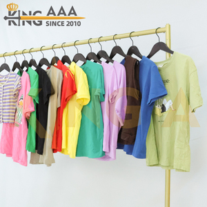 Camiseta <span class=keywords><strong>de</strong></span> Verano Vintage <span class=keywords><strong>de</strong></span> <span class=keywords><strong>Manga</strong></span> Corta con Cuello Redondo 100% Algodón para Mujer, Venta al por Mayor a Precio Económico, Fardos <span class=keywords><strong>de</strong></span> Ropa <span class=keywords><strong>de</strong></span> <span class=keywords><strong>Segunda</strong></span> <span class=keywords><strong>Mano</strong></span>, Ropa Usada a Granel - Product Image 3