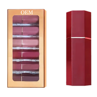 Lot de gloss à lèvres mat effet brume, haute qualité, personnalisable, waterproof, multicolore, coffret cadeau pour femme
