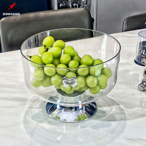 Prato Redondo para Frutas Xinhang, Cesta de Armazenamento Transparente para Sala de Estar, Criativa, Alta, de Plástico, para Snacks, Doces e Nozes - Product Image 1