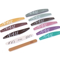 Gelsky Lime à ongles brun foncé haute résistance à l'abrasion limes à ongles de marque privée 800/800 limes à grain fin pour les ongles
