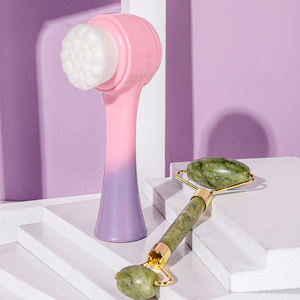 Cepillo Facial 2 en 1, Herramienta de Exfoliación, Paquete de PVC, Cepillo de Limpieza Facial de Silicona de Doble Cabeza, Herramienta de Masaje Gua Sha - Product Image 5