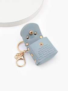 Porte-clés en cuir Kawaii en forme de grenouille, sac à lèvres multifonctionnel, porte-clés, porte-monnaie pour femme, sac à monnaie, pochette à gloss, breloques, pendentifs - Product Image 3