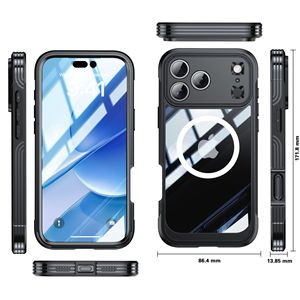 Fournisseur Vérifié – <span class=keywords><strong>Coque</strong></span> de Téléphone Magnétique Anti-chute <span class=keywords><strong>Transparente</strong></span> Triple Protection de Haute Qualité avec Anneau Magnétique pour Presse à Chaud - Product Image 1