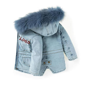 Astrid-manteau d'hiver pour filles, nouveau Design, manteau en fausse fourrure à capuche, veste en Denim chaude, épaisse, suspendue à l'extérieur, pour enfants, collection 2021 - Product Image 1