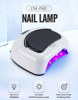 Lampe à ongles UV LED CM.NAIL P60PRO 80W avec minuterie automatique, capteur infrarouge, séchage rapide en 10 secondes, alimentation par batterie, pour tous types d'ongles