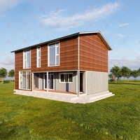 Maison préfabriquée en conteneur à 2 étages entièrement meublée avec salle de bain et cuisine, 2, 3 ou 4 chambres, villas, hôtels, bâtiments