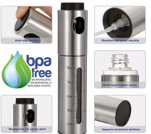 Hot Selling Eco-Friendly Stainless Steel Glass Spray Oil <b>Sprayer</b> Bottle for Cooking Camping & BBQ - Product Image 5