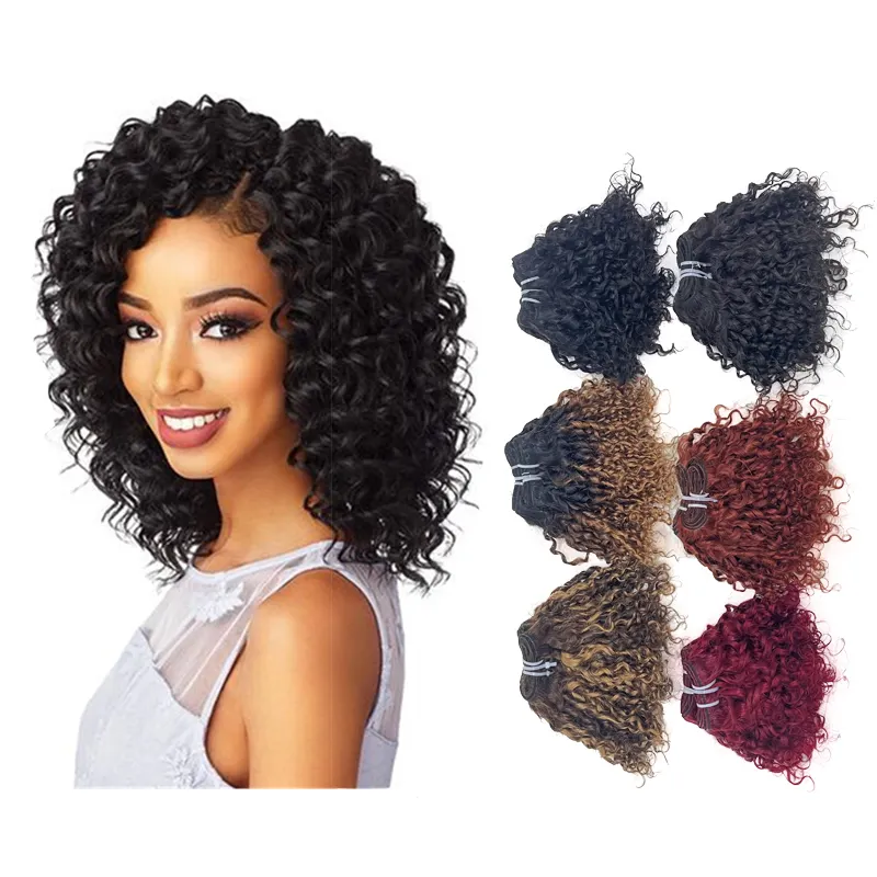 Letsfly New Style Loose Curly 100% Echthaar verlängerung 9A Grade Cheveux Naturel 10 Zoll Indian Hair Weave Kostenloser Versand