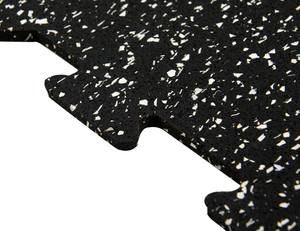 Tapis de sol en caoutchouc, carreaux en caoutchouc noir Granules recyclés de sécurité extérieure Carrelage de sol en caoutchouc pour salle de sport - Product Image 2