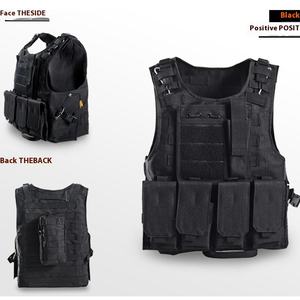 Gilet tactique personnalisé, imperméable, en maille de polyester, gilet d'entraînement de sécurité, fermeture éclair, camouflage, protection sur le terrain - Product Image 3