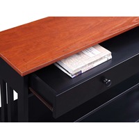 Table console d'entrée moderne de luxe noire à 3 niveaux avec tiroir pour salon, faible MOQ