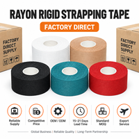 Bande de sport rigide noire en rayonne avec oxyde de zinc, adhésif puissant, antidérapante, pour l'entraînement, HEAO OEM en vrac 38x13.7m
