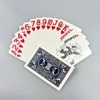 Jeu de cartes de poker sur mesure en papier bleu 290 g/m² avec estampage à chaud, grand format, anti-rayures, écologique, pour la décoration de bar familial ou de salle de jeux.