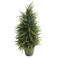 Arbre artificiel de cyprès en cèdre de haute qualité, décoratif pour l'intérieur et l'extérieur, tronc en fer de 38 cm, résistant à l'eau, pour un jardin éclatant de joie.