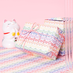 Wholesale 80g Disposable Birthday Coated <b>Paper</b> 43*300cm Luxury Custom Silicone Virgin Gift Wrapping <b>Paper</b> Roll - Product Image 1