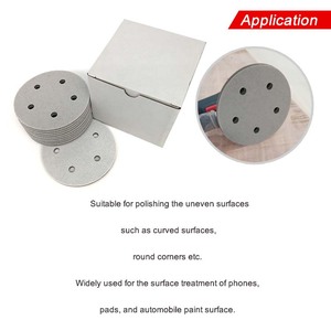 Disque de ponçage en mousse de 5 pouces à 5 trous avec fixation auto-agrippante, abrasif, pour ponçage humide et sec, idéal pour le métal, le bois et le polissage de meubles - Product Image 5