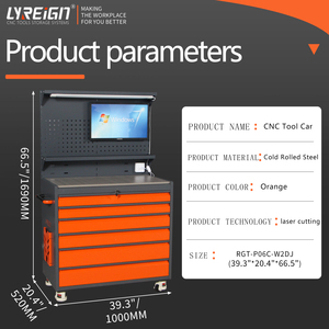 Bàn làm việc xưởng, bàn thao tác có giá đỡ đèn, màn hình máy tính, sáu ngăn kéo, máy CNC nặng, trung tâm gia công ô tô, đá cẩm thạch - Product Image 5