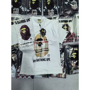 เสื้อยืดผู้ชาย A Bathing Ape สีดำ ไซส์ XL พิมพ์ลายโลโก้ สไตล์ลำลองแนวสตรีทแวร์ - Product Image 5