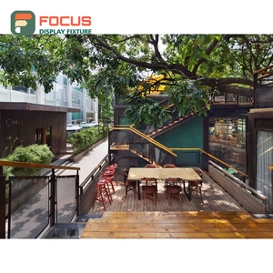 ชั้นวางสินค้ากาแฟแบบกำหนดเอง ฐานไม้ สำหรับจัดแสดงกาแฟแบบบรรจุถุง เหมาะสำหรับร้านเบเกอรี่และคาเฟ่ - Product Image 4