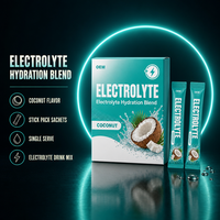 Poudre d'électrolytes LUVVITA OEM, mélange pour boisson hydratante, végétalien, marque privée, supplément de récupération sportive, électrolytes purs Keto