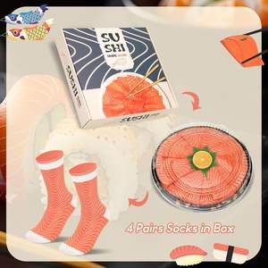 AGRIMONY Funny Sporty Sushi <span class=keywords><strong>Box</strong></span> Casual <span class=keywords><strong>Crew</strong></span> para amantes de la comida de invierno Gran estilo deportivo-Regalo de Navidad de cumpleaños para Padres para hombres - Product Image 2