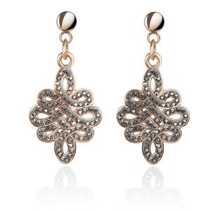 Conjunto de Joyería de Oro Rosa con Cristales: Collares, Anillos y Pendientes para Mujer, Colgantes de Moda, Venta al por Mayor de Dijes a Buen Precio - Product Image 4