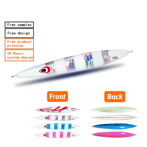 Expédition rapide en 24h, leurres de pêche au thon en métal lumineux 60g 80g 100g, leurres d'eau salée, appâts, jigs lents - Product Image 1