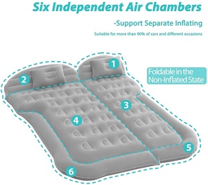 Matelas Gonflable pour Siège Arrière de Voiture, Lit d'Air de Voyage, Oreiller de Voiture, Lit Gonflable pour SUV - Product Image 5