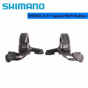 시마노 데오레 XT M8050 시프터 파이어 볼트 시프트 버튼 2x11 속도 MTB 자전거 마운틴 22 초 조정 가능한 변속기