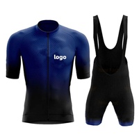 Ensembles de cyclisme personnalisés pour hommes, manches courtes, short à bretelles avec fermeture éclair intégrale, maillot de cyclisme par sublimation, séchage rapide