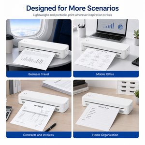 Imprimante thermique portable A4 sans fil, mini-imprimante mobile pour la maison, le bureau, les voyages et les études, fournisseur en gros - Product Image 3