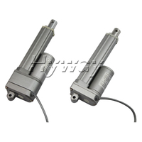 Aktuator Linear 100mm Stroke yang Dapat Disesuaikan, Motor DC Brushed 12V/24V, Beban Maksimum 1200N, Umpan Balik Potensiometer untuk Peralatan Rumah Tangga dan Kapal