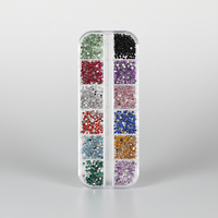 Strass en résine 3D à dos plat pour nail art, irisés, luxueux, autocollants thermocollants pour décoration d'ongles