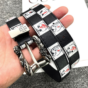 ERD Melancholy <strong>Second</strong> Generation Nosebleed Figure <strong>Hand</strong>-painted UV Spray Painted Checkerboard Black White Alloy Y2K <strong>Punk</strong> Belt - Product Image 2