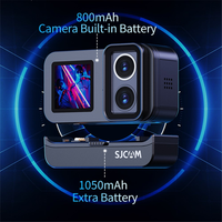 Caméra d'action SJCAM à double objectif et double écran 4K 30FPS, caméra sportive étanche 20MP, caméscope vidéo pour vlogging, casque, moto