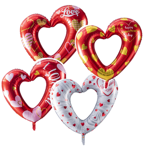 Nuevo estilo oso corazón Banner forma Día de San Valentín globos de papel de aluminio para la decoración del banquete de boda helio inflable amante romántico - Product Image 2