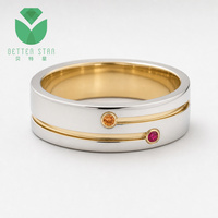 Bague Betterstar plaquée or 18 carats avec diamant de laboratoire VVS, certifiée IGI, taille brillant, alliance classique pour femmes et hommes, usage quotidien
