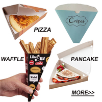 Boîte d'emballage personnalisée pour crêpes, boîte à emporter pour aliments, emballage pour crêpes, tranches de pizza, croissants, gaufres, cornets