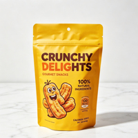 Sachet d'emballage alimentaire personnalisé imprimé, pochette refermable mate résistante à l'humidité avec trou pour biscuits