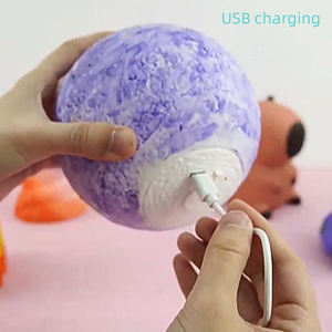 <span class=keywords><strong>Kit</strong></span> <span class=keywords><strong>de</strong></span> Lámpara Nocturna <span class=keywords><strong>de</strong></span> Dinosaurio Pintada a Mano AiJH, Manualidades DIY, Lámpara Nocturna Recargable <span class=keywords><strong>de</strong></span> Plástico con Diseño <span class=keywords><strong>de</strong></span> Luna Dibujada a Mano - Product Image 5